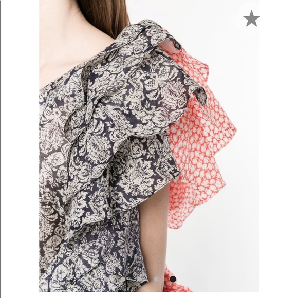 NWT Rosie Assoulin Ruffled One Shoulder Top $1659 - Picture 5 of 5